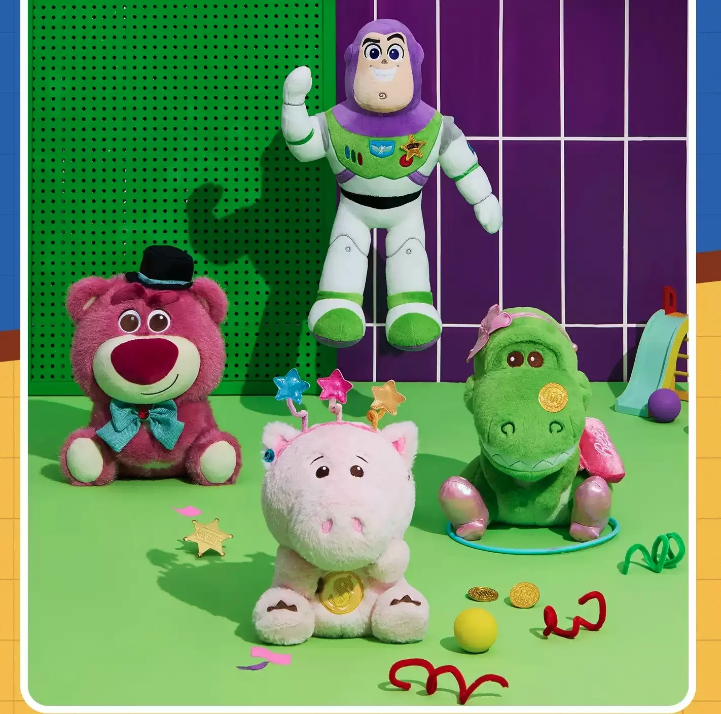 MINISO Selected Disney Toy Story Sitting Plush Doll, Minions Plush Keychain, Cute Cartoon Stuffed Collectible Toy Gift