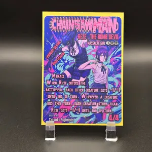 CHAINSAWMAN REZE THE BOMB DEVIL - MASSACRE GIRL Custom Proxy MTG Card Fan-Made for Commander Cube & Casual Play Standard MTG Size