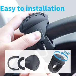 Black steering wheel ball grip, anti-slip steering wheel ball, universal product suitable for sedans, trucks, and SUVs. Adjustable Height Mower Heavy Duty