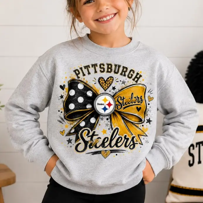 Pittsburgh Coquette Youth and Adult Crewneck & T-shirt, summer tee, Gift for fan football, youth graphic tees, mens clothing, youth clothing, graphic tee for kids, streetwear