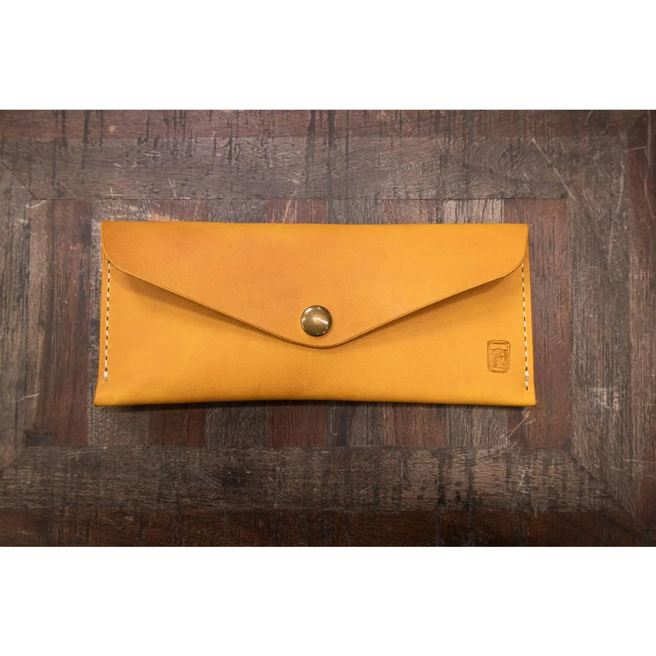 Leather Money Envelope - Yellow Minerva (LIMITED EDITION)