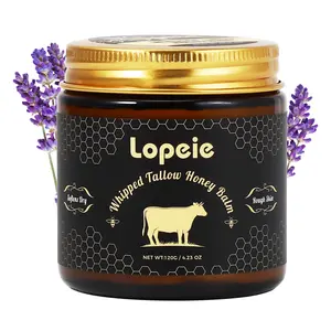 Whipped Grass-Fed Beef Tallow Honey Balm - 4 Oz,Moisturizing Cream for Soft, Smooth Skin - Handmade All-Natural Moisturizer - Lavender,hydrating, comfort, moisture boost cream, luminous firming cream, body care, hydrating dry skin