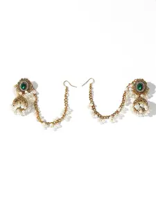Bohemian-Style Tassel & Sphere Earrings — Vintage Floral Shaped Dangle Earrings for Women. Adorned with rhinestones and exuding the vibrant flair of Indian Bollywood, these "Jhumka" earrings make an exquisite gift for festive occasions and holidays.
