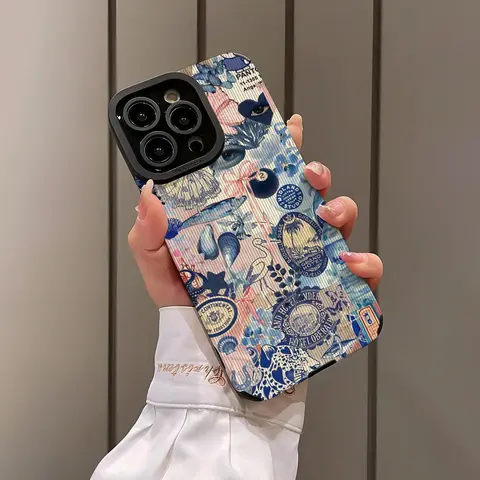 Cartoon Pattern Phone Case, Decorative Phone Protector Cover, Phone Accessories Compatible with iPhone 16 15 14 13 12 11 Plus Pro Max