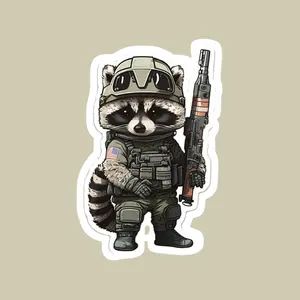Combatant Tactical Sticker, Cool Uniform Design, Sticker Vinyl Waterproof, Gifts For Dad Or Festivals