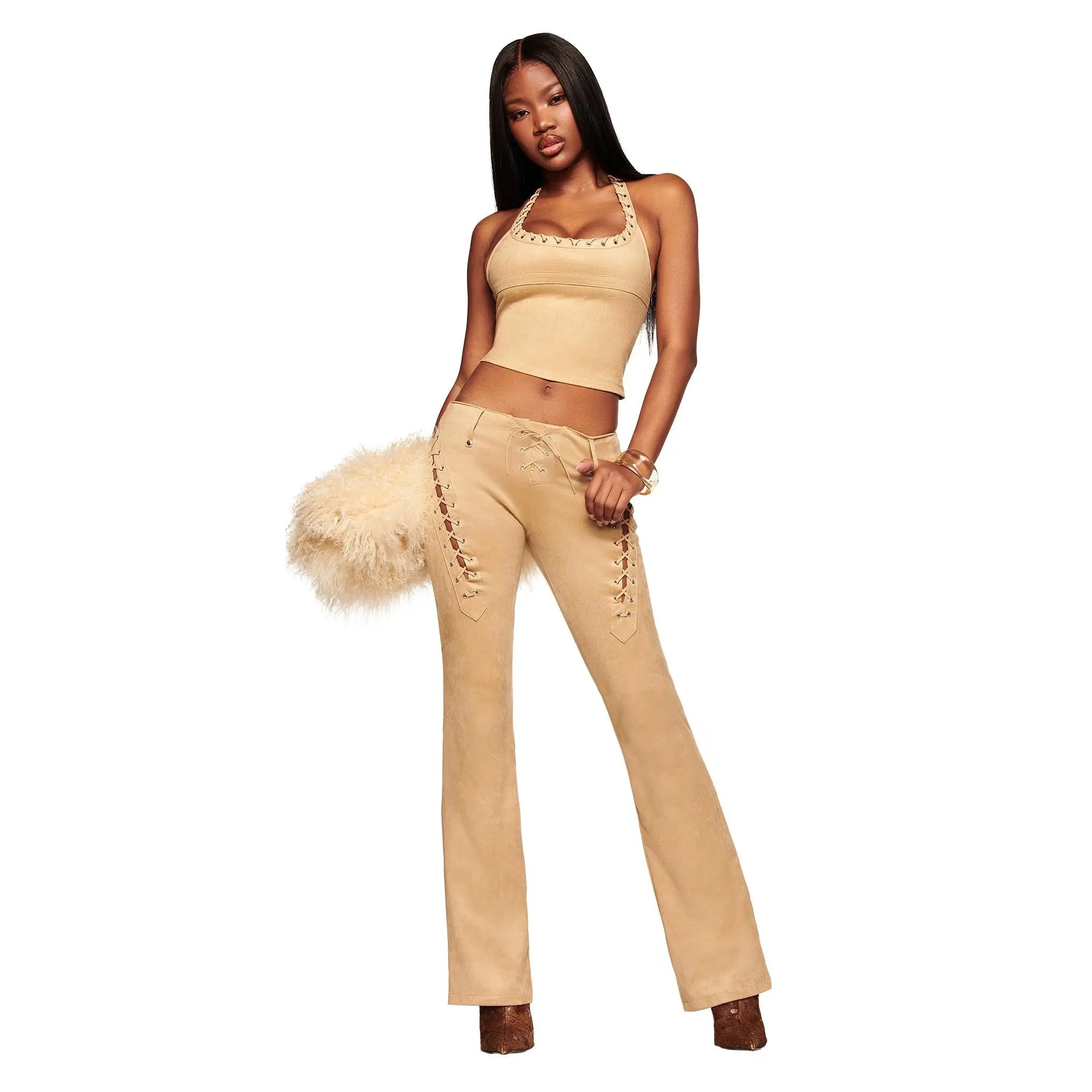 XENIA SUEDE PANT - TAN XENIA SUEDE PANT - TAN