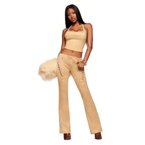 XENIA SUEDE PANT - TAN XENIA SUEDE PANT - TAN