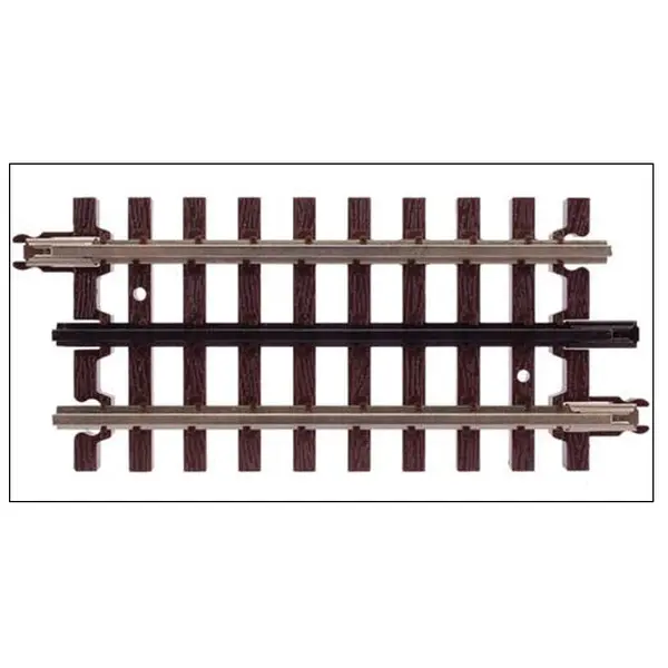 Atlas O 151-6051 21st Century Track System(TM) Nickel Silver Rail w/Brown Ties - 3-Rail -- 4-1/2" Straight, O Scale