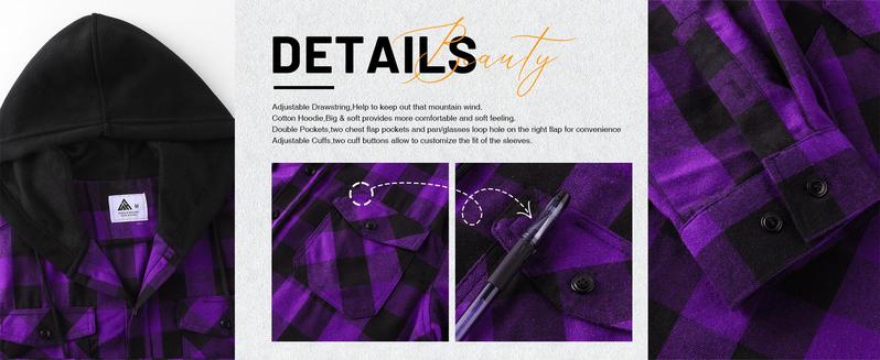 ZITY 3-Pack Men's Flannel Hoodie Shirts: Casual Plaid Pullover Sweatshirts & Tops - Long Sleeve Menswear Jacket - Wetsuit-Soft Fabric - California Outfit Stylish Hooded with Pocket Streetwear tiktok shop deals gifts for him