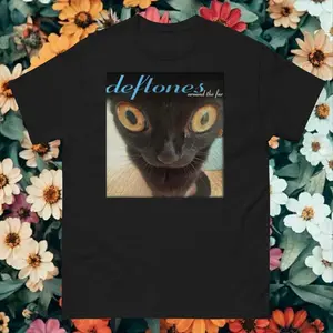 Deftones Around The Fur Cat Band T-Shirt, Metal Rock Band Tshirt, Vintage 90s Style Y2k Punk Hip Hop Gothic Shirt, Rocker Clothing, Fan Gifts