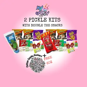 Double Dill DIY Pickle Kits - Sour Candy with Cotton Candy Flavor - Mild Sweet and Sour