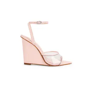 Schutz Elodie Vinyl Wedge Sandal in Cotton Candy