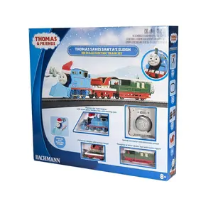 Bachmann Trains - THOMAS SAVES SANTA'S SLEIGH Ready To Run Electric Train Set - HO Scale