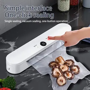 1 Pc Compact Fully Automatic Vacuum Sealer for Household Use - Small Food Plastic Sealer for Snack Packaging - Easy One-Click Operation & Efficient Food Preservation