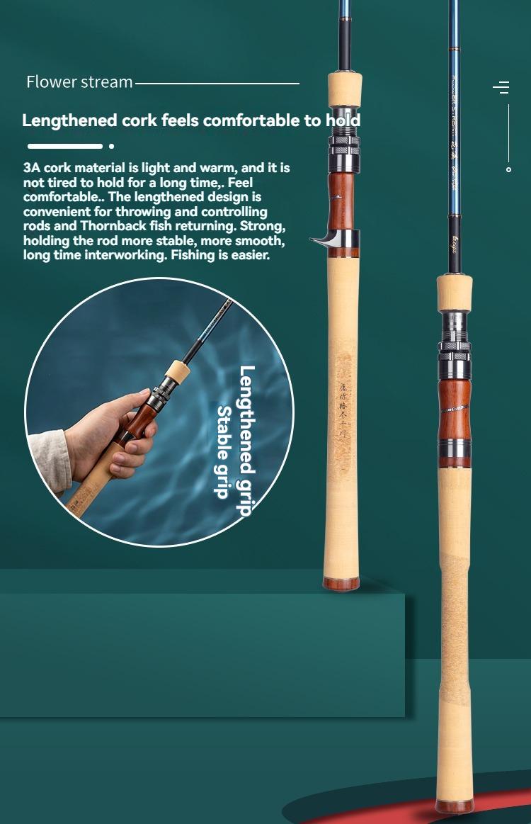 YUSHAN Flower Stream Pro Max 1.98m UL/ML Fast Action Variable Fishing Rod 30T+M40X Toray Carbon FUJI A+SIC Guides Stream Game Rod