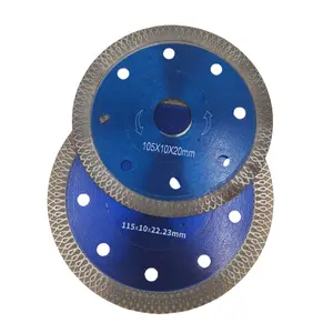 Diamond Tile Cutting Disc 2-Pack 105X10X20mm & 115X10X22.23mm for Marble Stone Ceramic Tile Cutting Dry Wet Use