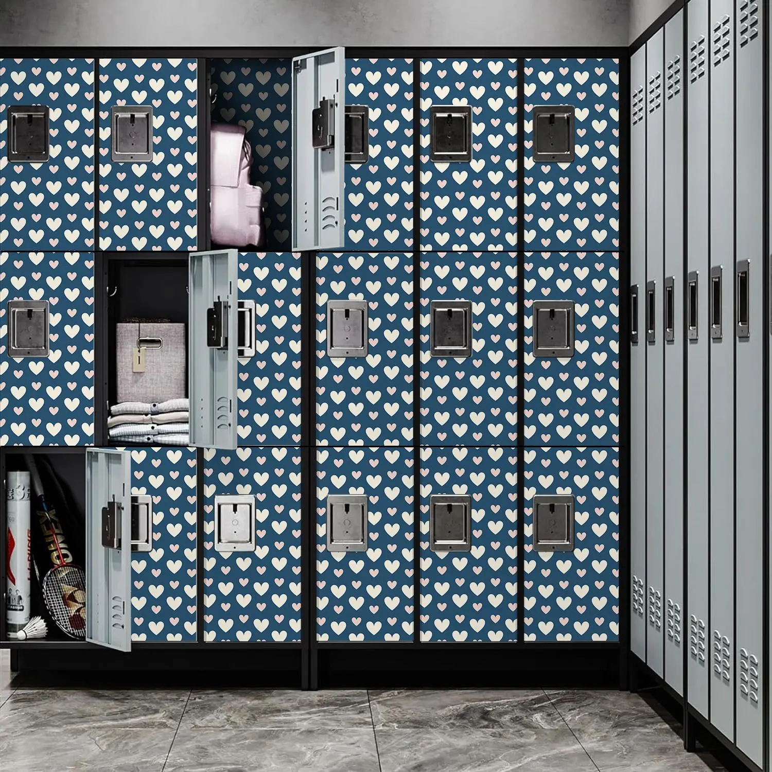 Heart Pattern Magnetic Wallpaper, 1 Count Removable Waterproof Magnetic Wall Sticker, Home Decor for School Office Wall, Room Decor