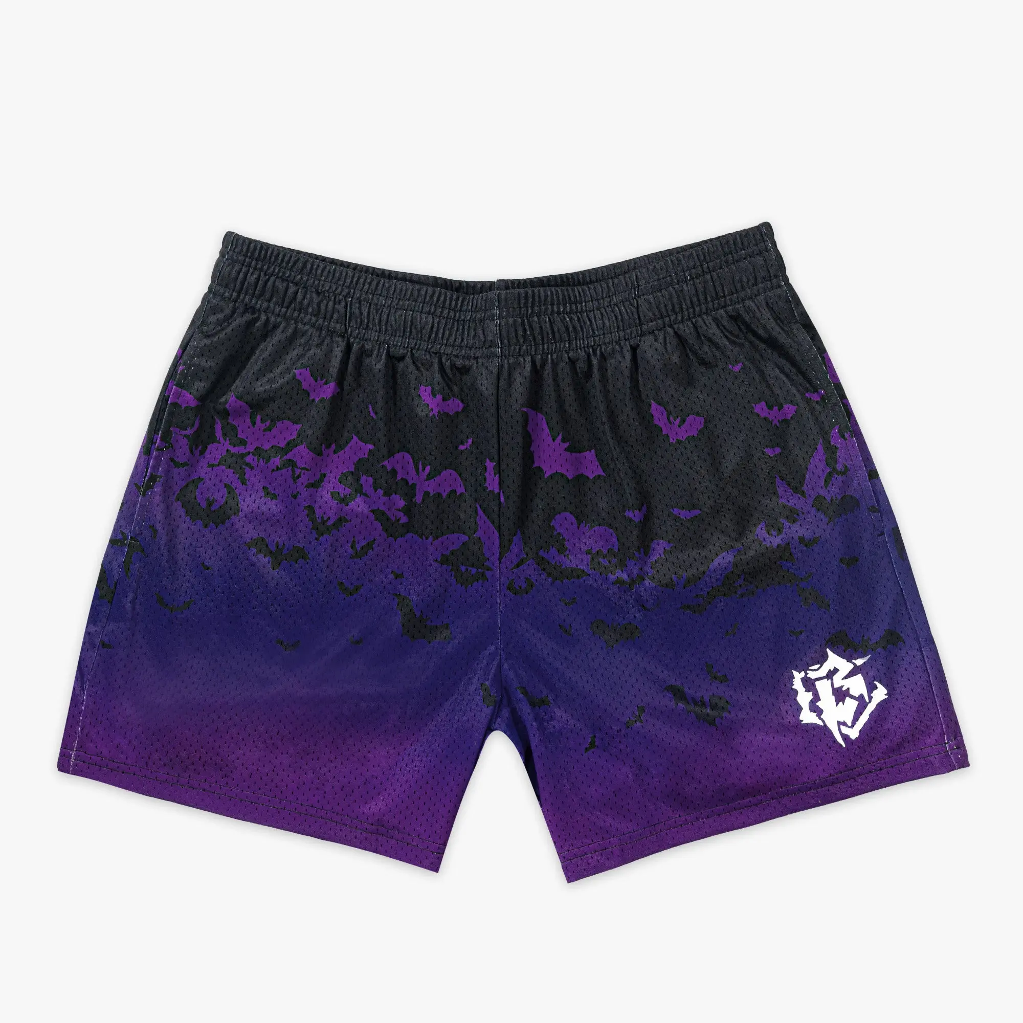 Bat Gradient Shorts - Purple