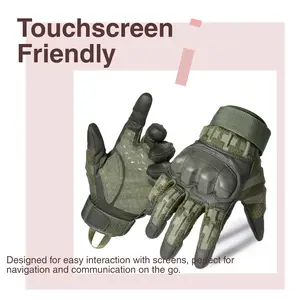 Sports Gloves, Touchscreen Leather Gloves, Protective Gloves for Mountaineering and Cycling, Motorcycle Riding Gloves
