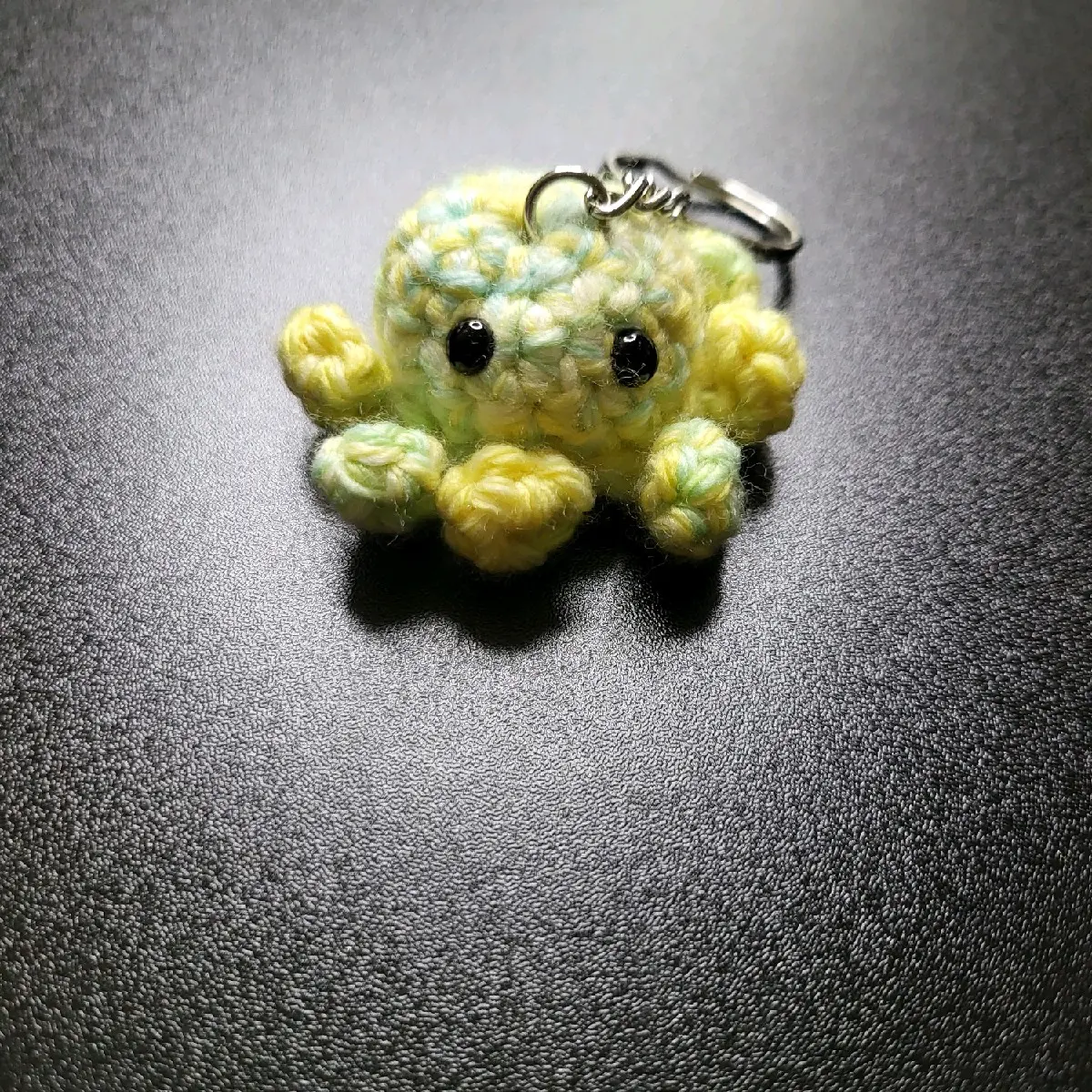 handmade small crochet octopus keychain