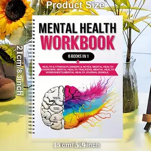 Mental Health Journal, Mental Health Worksheets- Mental Health Journal with Mood Tracker, Self-Care Workbook, Relaxation Guide and Patience Exercises, New Year and Back to School Gift