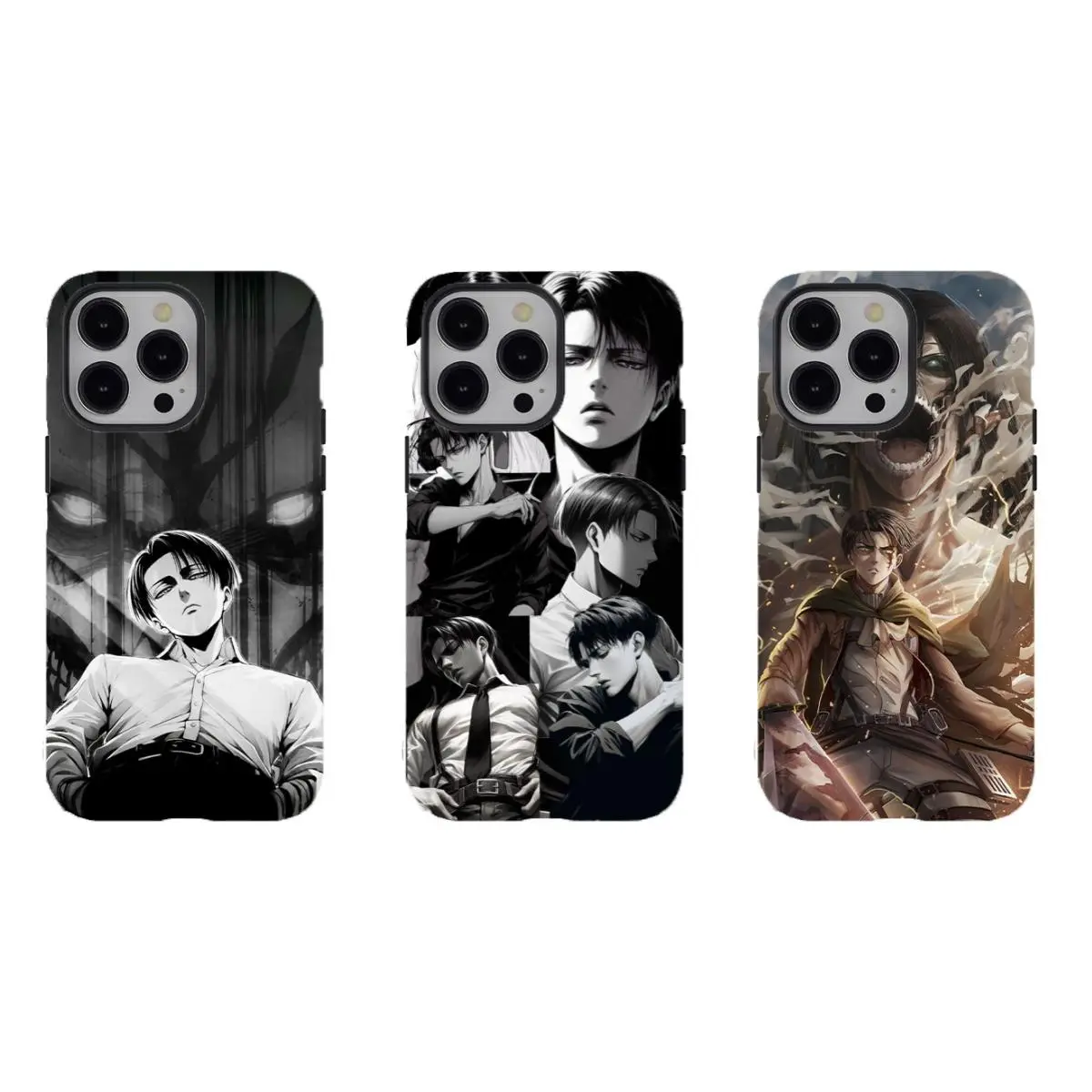 Attack on Titan Levi Ackerman Custom Premium Cellphone Cover - PBT+TPU Dual-Layer Shockproof Protective Case, Drop-Resistance Accessory for iPhone 12/13/14/15/16/17 ProMax Plus, Samsung Devices, Ideal Fan Gift