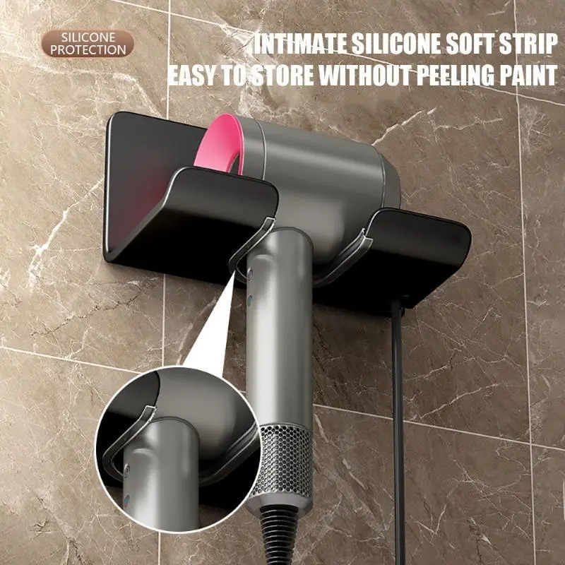 Hair Dryer Holder For Dyson Wall Mounted Hair Straightener Stand Nail-free Hair Dryer Support Bathroom Space Saver Organizer Storage Shelf