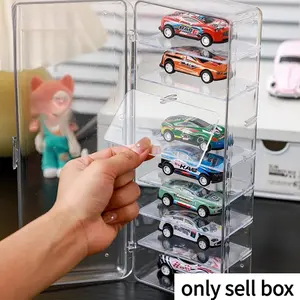 8-Compartment Acrylic Display Rack for Dolls and Handmade Mystery Boxes, Transparent Tiered Storage Organizer, Durable Structure, Easy Organization