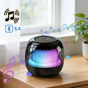 Bluetooth Speaker Wireless Portable 360 Degree Surround Sound Holographic RGB Lighting Type C Charging Support TF Card for Outdoor Sports Cycling Hiking Trips