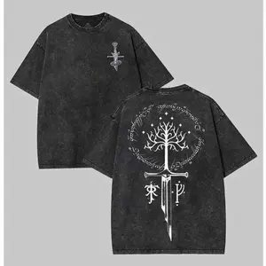 LOTR LOTR Middle Earth Shirt, JRR Tolkien Hoodie, Lord of the Rings Merch, LOTR Sweatshirt, Menswear Top apparel men gifts Vintage Distressed farmer x-mas Watercolor Christmas Tree Casual Street Comfy Streetwear N9G