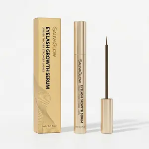 SauvaGlow Eyelash Growth Serum, Plant-Derived Liquid Formula for Longer and Thicker Lashes - Non-Irritating & Prostaglandin-Free, Lash Serum