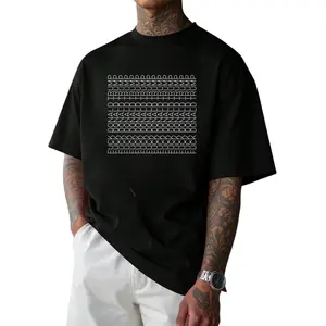 Polynesian Tribal Heritage T-Shirt Featuring Striped Geometric Design