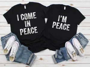 I Come In Peace - I'm Peace Matching Couple T-shirt | Funny Partner Humor Shirt | Wife Husband Joke T-Shirt| Girlfriend Boyfriend Gift Tee| Funny Couple, Anniversary Couple Shirt