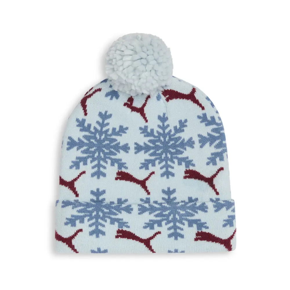 PUMA Mens Fair Isle Pom Beanie Casual - Blue
