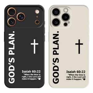 God's Plan and Isaiah 60:22 Pattern Phone Cases For iPhone 17 Pro Max 17Air 16 Plus 16e 15 14 13 12 11 Shockproof TPU Soft Liquid Silicone Casing Cover With Lanyard Button