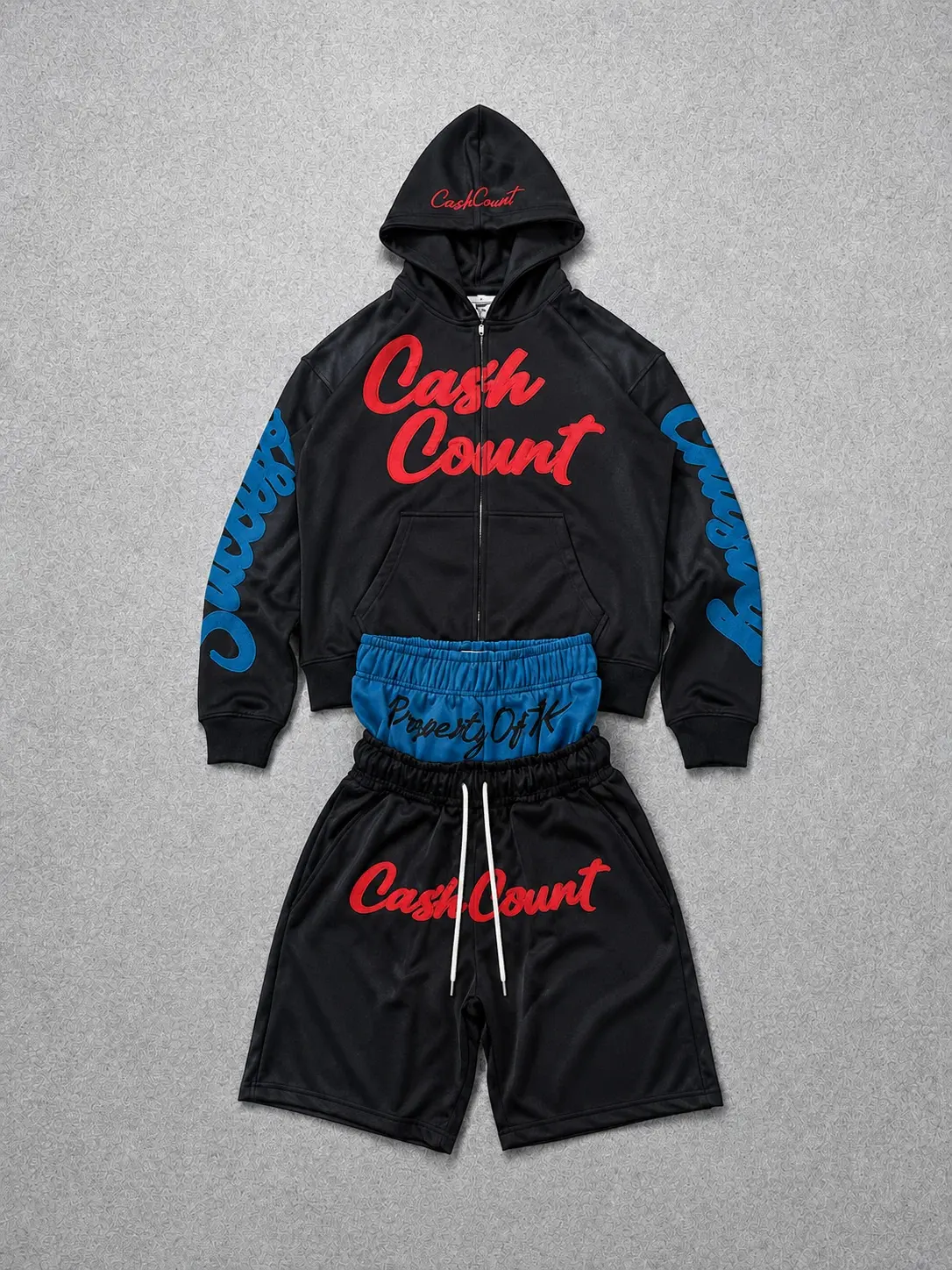 Men's 2PCS Graphic Hoodie & Shorts Set, Lightweight Polyester, Printed Streetwear Tracksuit, Multi-Color Available, Casual Sports Outfit