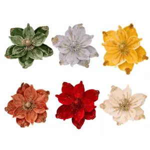 Large Glitter Artificial Peony Flowers, Elegant Gold, Perfect for Wedding Party Decor, Durable Plastic Floral Arrangement, Artificial Wisteria Flower