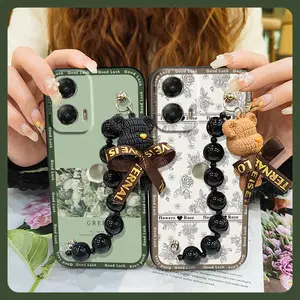 Anti-knock silicone Phone Case For MOTO G Stylus 5G 2024 Waterproof Bear bracelet protective case Back Cover Skin-friendly feel soft case Simplicity cute Cartoon
