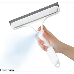 Homeasy 3 in 1 Window Cleaning Scraper, Window Squeegee with Sprayer, Window Cleaning Scraper for Windows, Walls, Car Windshields, Bathrooms, Kitchens, All-Purpose Window Cleaner Tool (White)