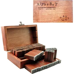 70pcs Alphabet Stamps for Clay, Rubber Letter Stamps for Crafting, Wooden Letter Number and Symbol Stamp Set for Scrapbooking Supplies DIY Craft Card Making