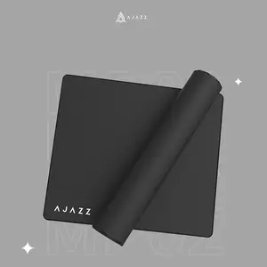 AJAZZ MP02 black mouse pad, large mouse pad, durable, scratch resistant, dirt resistant, 40 * 45cm woven material, knitted lock edge, wear-resistant, anti slip, essential for home computers and offices