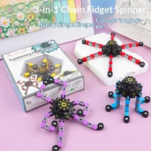 Stress Relief Fidget Spinner Mechanical Gyroscope, Multi-Shape Transforming Robot Spiral, Versatile Play, Fun and Relaxing Toy for Kids and Adults