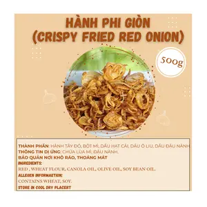 Crispy Fried Red Onion 500g - Hành Phi Giòn - Ready-to-Use - Premium Dried Onion Topping for Noodles Soups & More