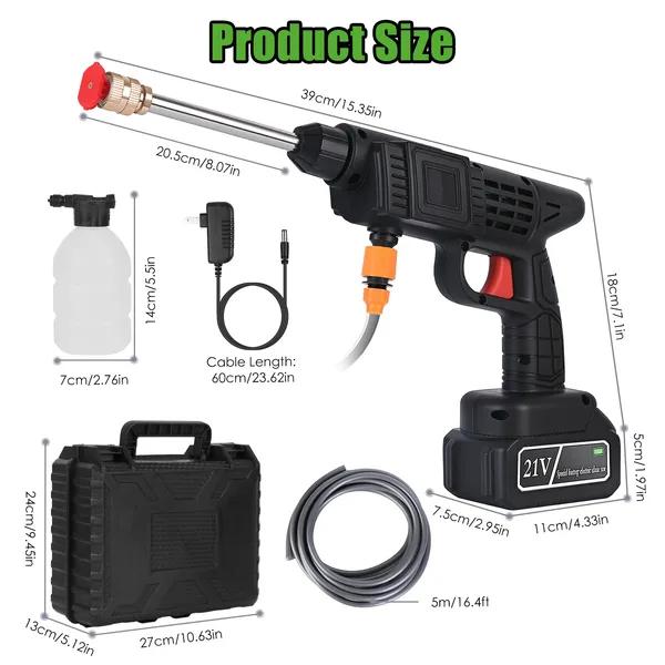 Cordless Pressure Washer Portable Electric Power Washer High Pressure Water Sprayer 400PSI Car Washer Cleaner With Nozzle Foam Bottle Filter 1200mAh 21V Battery And Charger Cordless Pressure Washer Portable Electric Power Washer High Pressure Water Sprayer 400PSI Car Washer Cleaner With Nozzle Foam Bottle Filter 1200mAh 21V Battery And Charger