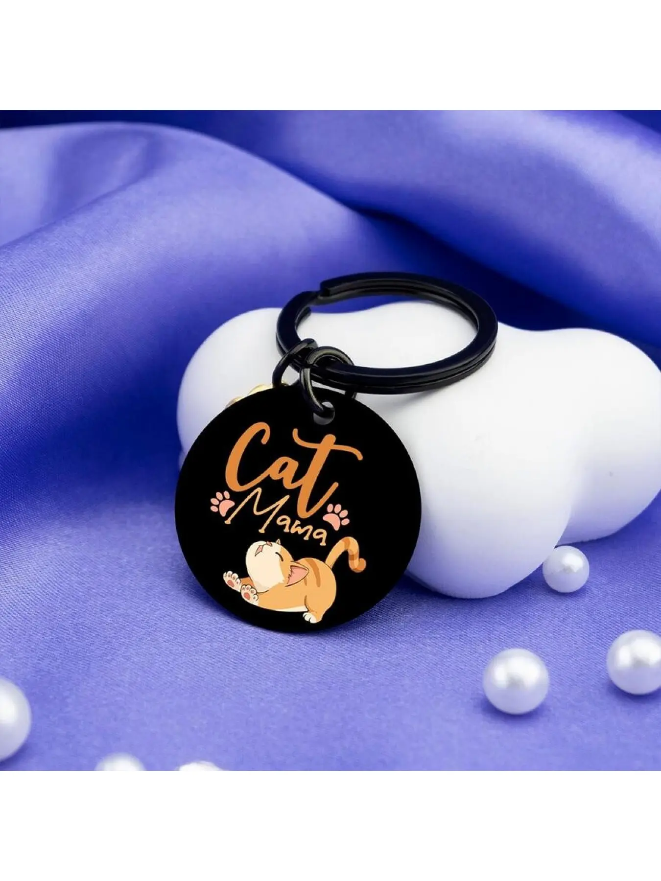 Orange Cat Keychain, Interesting Mother's Day/Birthday Gift For Cat Lovers, Cute Christmas Gift