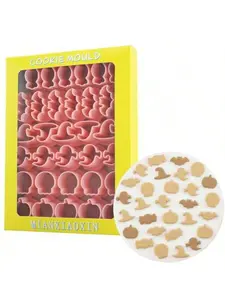 6PCS Mini Halloween Cookie Cutters Set With Pumpkin Skull Ghost Candy Bat And Cute Cracker Shapes For Crafting Tiny Cookies Pet Treats And Fondant Decorations Perfect For Seasonal Baking And Creative Dessert Designs