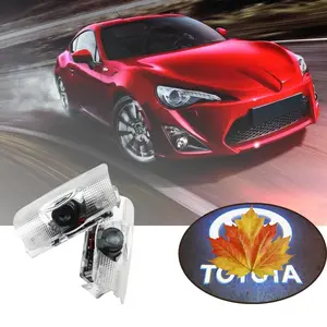 💡🚗2pcs LED Car Lights Door Welcome Lights Puddle Lamps For Toyota 4 Runner/Camry/Highlander/Tundra ✅ Ultra-Thin Glass Lens, All-Weather Durable ✅ 2 Wiring Methods, No Modification Needed