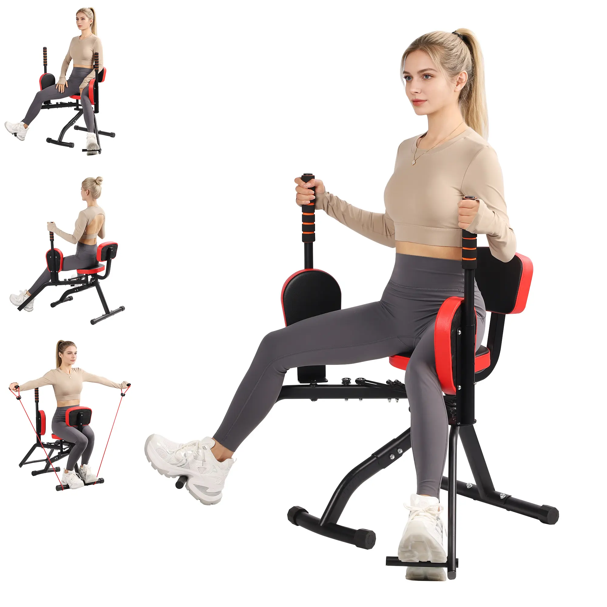 2-in-1 Hip Abduction & Adduction Trainer - Dual-Function Glute Shaping & Thigh Workout Machine with Adjustable Resistance, Inner/Outer Leg Contouring, Peach Hip/glute/thigh Trainer For Women & Men, Home Gym Equipment For Core Strength & Muscle Tonin