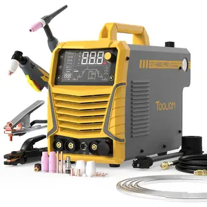 [fathersdaygift] TOOLIOM CT-520D-PRO 110/220V DC TIG Welder & Air Plasma Cutter Combo | HF CUT/HF TIG/Pulse TIG/Spot Welding/Stick 5-in-1 Portable Welding Machine | 200A TIG, 180A MMA & 50A CUT