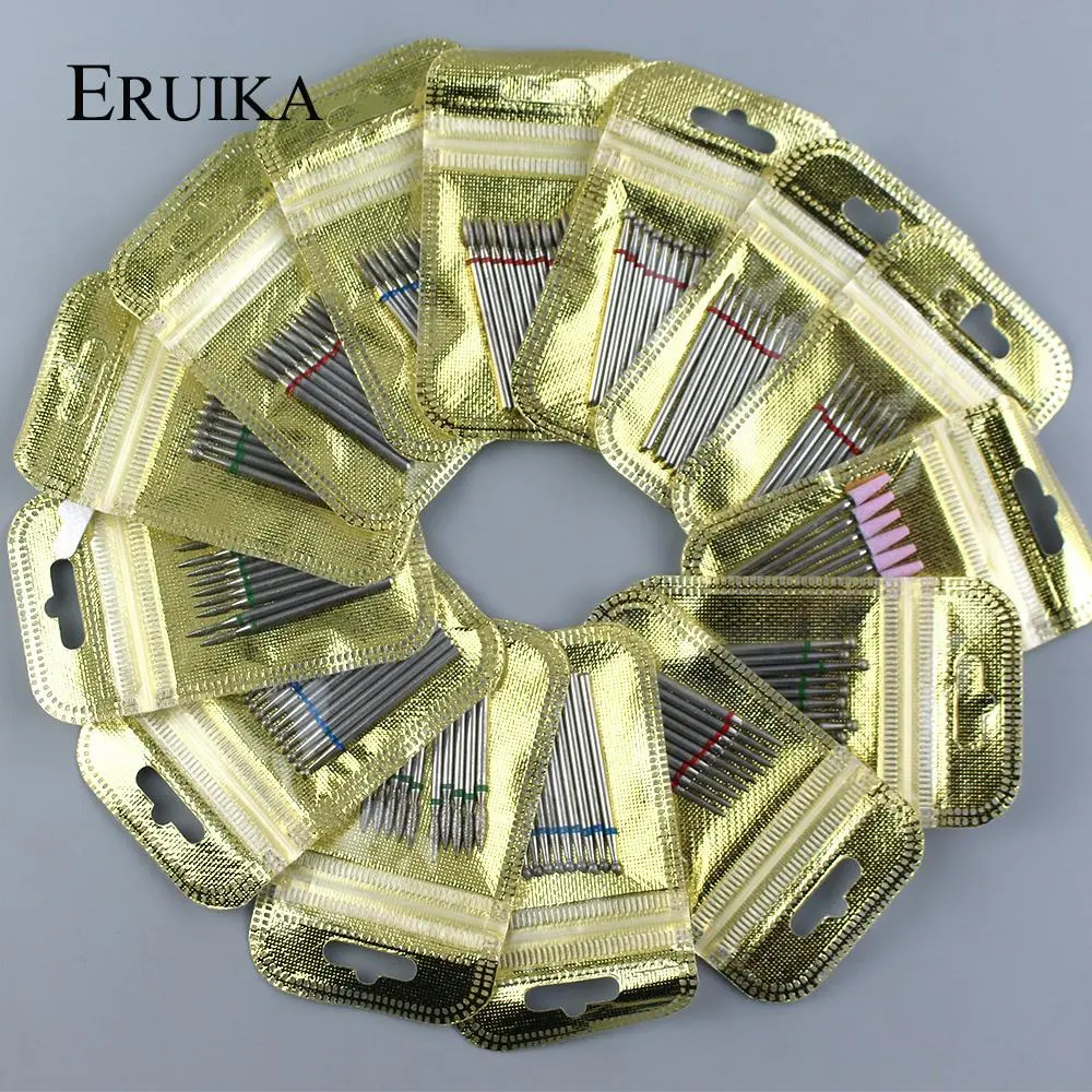 10PCS Diamond Cutter for Manicure Ceramic Stone Rotary Nail Drill Bits Set Mills Cutter Nail Art Pedicure Accessory Tools